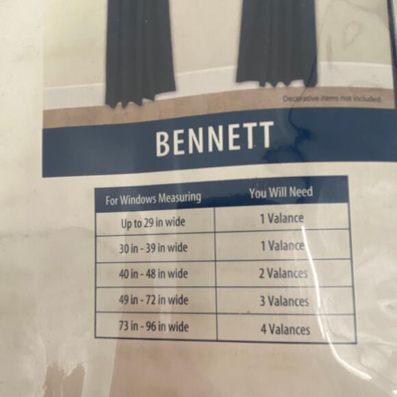 Main Stays Valance Navy - Picture 5 of 6